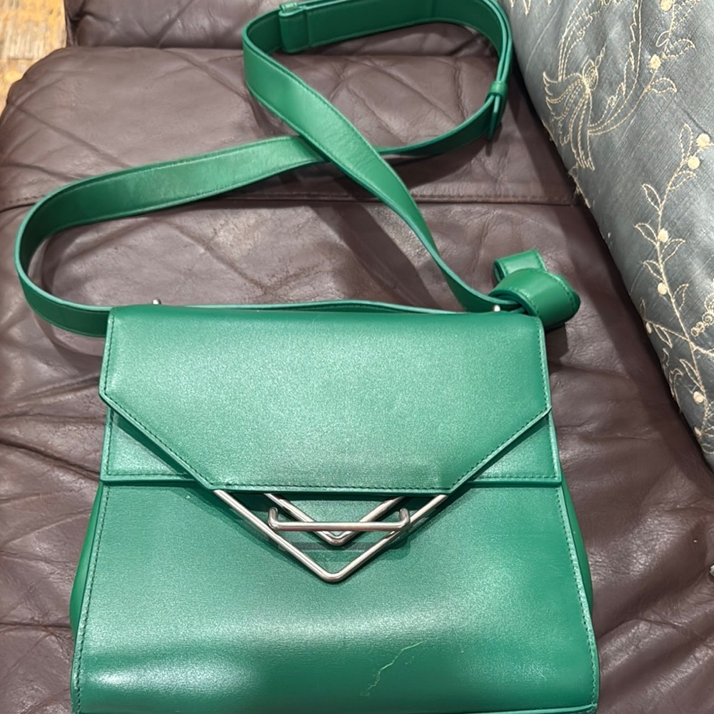 Green Leather Shoulder Bag